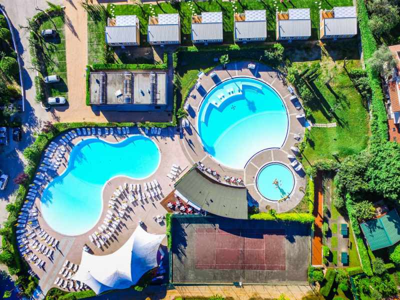 Camping Gardasøoen med pools uden badehætte