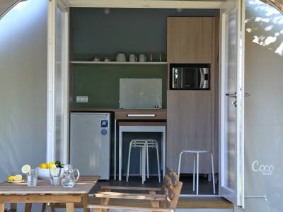 Camping Lake Garda with 2-bedroom tent for holidays with dog 