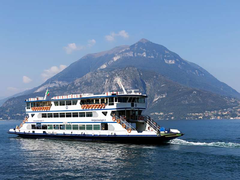 Ferry sailing on the waters of Lake Garda